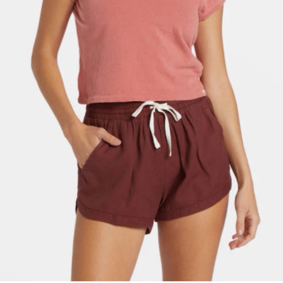 Billabong Pants - Billabong Roadtrippin Shorts in Dark Pink